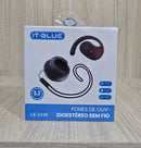 Fone de Ouvido Sem Fio IT-BLUE LE-2438 - Condução Óssea/Auricular, Bluetooth 5.3 e Design Estéreo