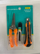 Conjunto de ferramenta (estilete, alicate, lâmina) St-631