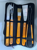 Kit churrasco 5 cabo de mdeira PCs St-728