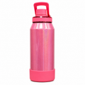 GARRAFA TÉRMICA 850 ML BRILHOSA COM TAMPA ACRÍLICO
