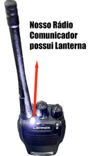 Rádio Comunicador Walkie Talkie Lehmox BF-777S – Kit com 2 Unidades