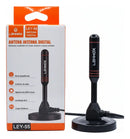 Antena Digital Interna/Externa Lehmox LEY-55 - HDTV, UHF/VHF com Cabo de 3 Metros