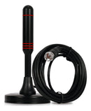 Antena Digital Interna/Externa Lehmox LEY-55 - HDTV, UHF/VHF com Cabo de 3 Metros