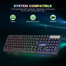 Teclado Gamer Lehmox LEY-2087 – Performance e Estilo RGB Rainbow
