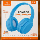 Fone de Ouvido Bluetooth Lehmox LEF-1023 – Som Hi-Fi com Graves Extras e Conexão 5.3