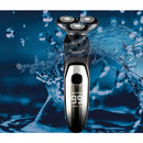 Barbeador Elétrico Kemei KM-1524 – Recarregável com 3 Lâminas Rotativas