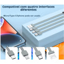 Carregador Portátil Turbo Power Bank H’Maston YD-06 20000mAh com 4 Cabos – Alta Capacidade e Carregamento Rápido