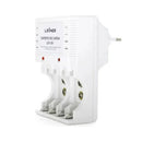Kit Carregador de Pilhas Rápido Bivolt LEENOX LEY-261 + 4 Pilhas Recarregáveis AA / AAA