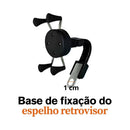 Suporte de Celular para Moto e Bicicleta Lemox LEY-1602 Ajustável 360° – Compatível com Celulares de 3 a 6,5 Polegadas