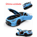 Miniatura Carro Esportivo AMG Azul 1:24 Metal Colecionável Portas e Capô Abrem Detalhado