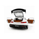 Miniatura Carro Esportivo AMG Azul 1:24 Metal Colecionável Portas e Capô Abrem Detalhado