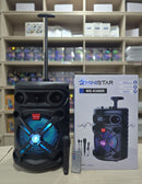 Caixa de Som Ministar MS-838BR – Bluetooth, Função Karaokê e Design Portátil com Rodas
